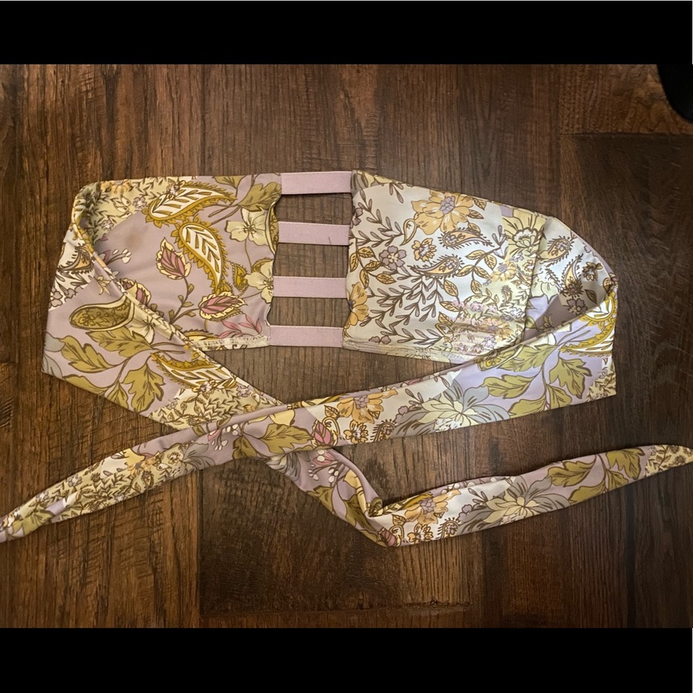 strapless bikini top - paisley